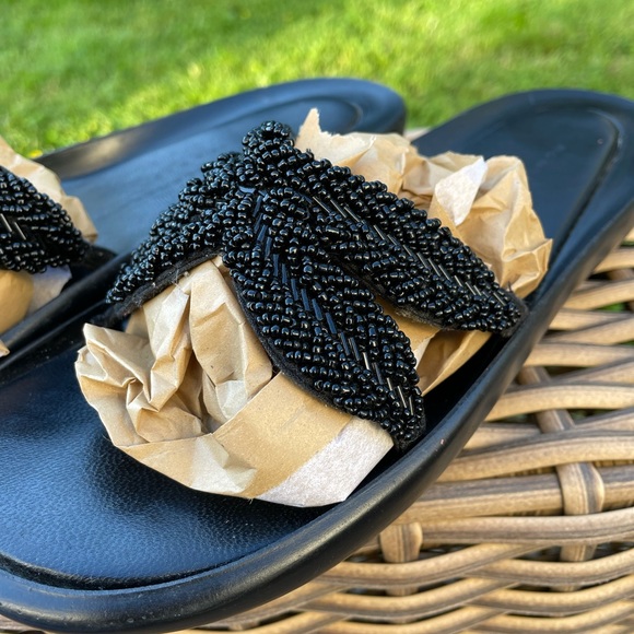 ROBERT CLERGERIE Beaded Slides - Picture 2 of 12